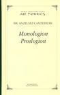 Monologion Proslogion
