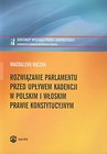 Rozwiązanie parlamentu przed upływem kadencji w polskim i włoskim prawie konstytucyjnym