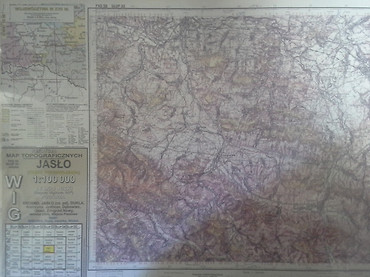 Reedycja cyfrowy wydruk mapy topograficznej WIG Jasło 1:100 000