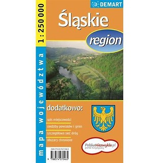 Śląskie region mapa 1:250 000