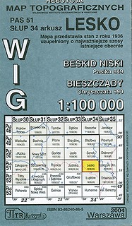 Mapa WIG Lesko 1:100 000