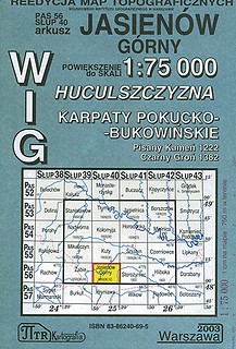 Mapa WIG Jasienów Górny 1:75 000