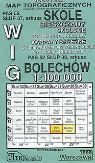 Mapa WIG Skole Bolechów 1:100 000