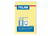 Karteczki Milan samoprzylepne 50x76 mm żółte, 100 sztuk