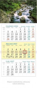 Kalendarz 2017 trójdzielny Potok KT04