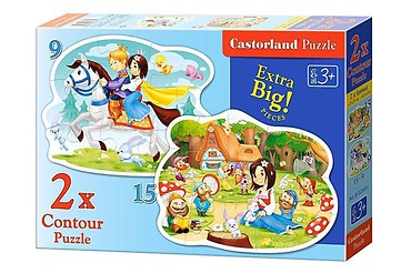 Puzzle x 2 Kontur - Snow white and ...CASTOR