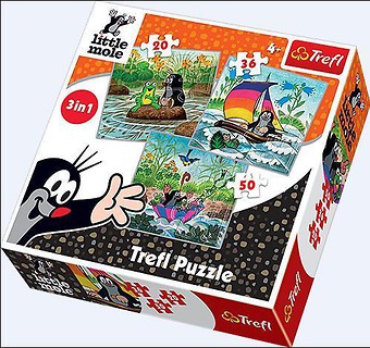 Puzzle 3w1 Krecik Zabawy na wodzie TREFL