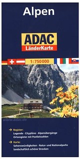 LanderKarte ADAC. Alpy 1:750 000