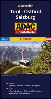 UrlaubsKarte ADAC. Tyrol/Wschodni Tyrol 1:150 000