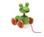 Zielona żabka do ciągnięcia na sznurku