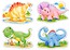 Puzzle x 4 - Baby Dinosaurs CASTOR