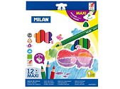 Kredki maxi trójkątne 12 kolorów MILAN