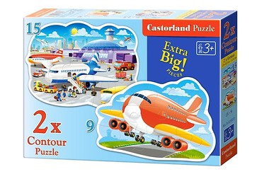 Puzzle x 2 Kontur - Airport Adventures CASTOR