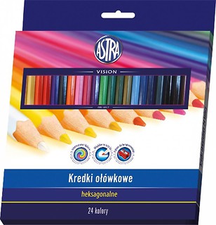 Kredki ołówkowe Vision 24 kolory ASTRA