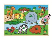 Drewniane puzzle - Zwierzęta w dżungli