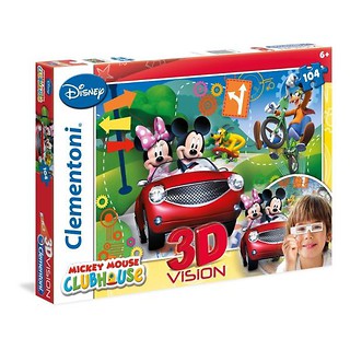 Puzzle 104 3D Vision Klub Przyjaciół Myszki Mickey