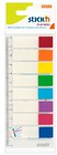 Zakładki indeks.samoprz. mix 8 kol. neon z linijką