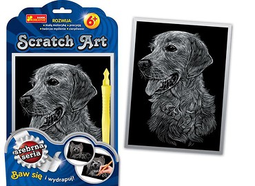 Scratch Art. Srebrna seria - Pies z językiem