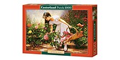 Puzzle 1000 Dziewczynka w ogrodzie różanym CASTOR