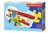Puzzle konturowe 15 - Zabawny samolot CASTOR