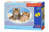 Puzzle 120 Kittens Curling up on a Blanket CASTOR