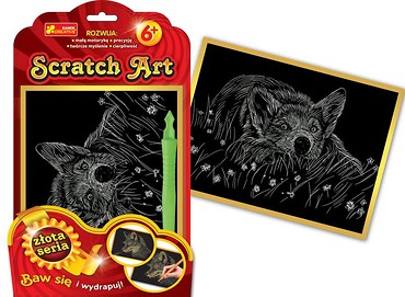 Scratch Art. Złota seria - Pies w kwiatach