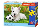 Puzzle 60 White terrier and Football CASTOR