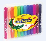 Kredki Silky Twisters 12 kolorów AMOS