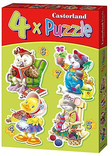 Puzzle x 4 - Zwierzęta i ich wolny czas CASTOR