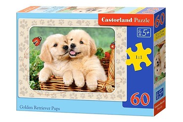 Puzzle 60 Golden Retriver Pups CASTOR
