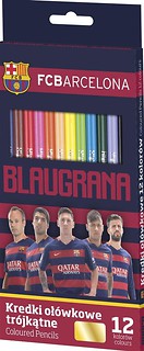 Kredki ołówkowe 12 kolorów FC Barcelona ASTRA
