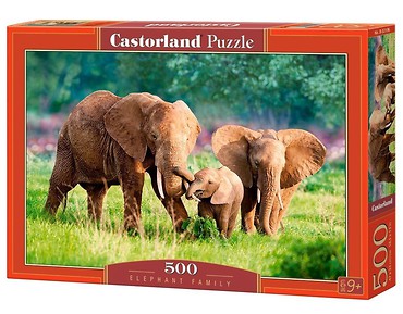 Puzzle 500 rodzina słoni CASTOR