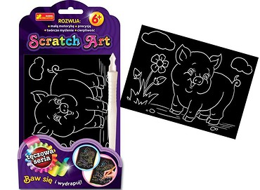 Scratch Art. Tęczowa seria - Świnka