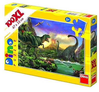 Puzzle 100 XL Dino Puzzle Dinozaury DINO