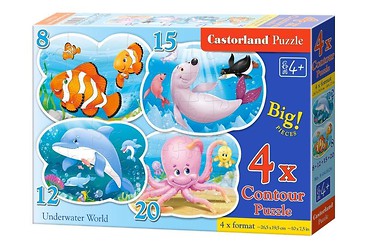 Puzzle x 4 - Podwodny świat CASTOR