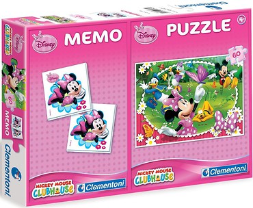 Puzzle 60+Memo Klub Przyjaciół Myszki Miki. Minnie