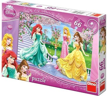 Puzzle 66 Disney Księżniczki przy fontannie DINO