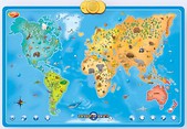 Interaktywna mapa świata Zwierzęta DUMEL