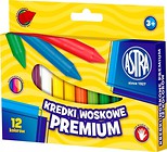 Kredki Woskowe Premium 12 kolorów bls ASTRA