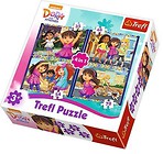 Puzzle 4w1 Dora i przyjaciele TREFL