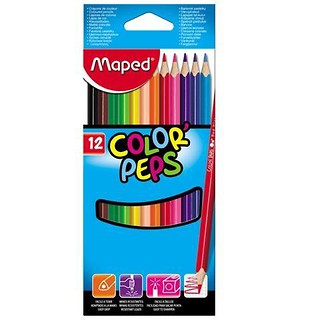 Kredki Colorpeps trójkatne 12 kolorów MAPED