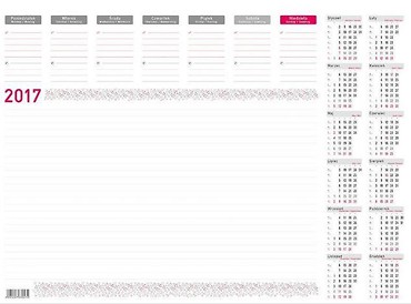 Kalendarz 2017 Biurkowy BIUWAR duży CRUX