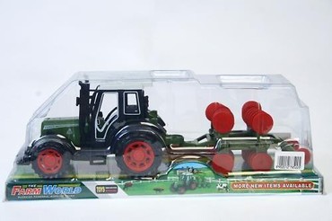 Traktor plastikowy z akcesoriami 13cm