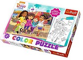 Puzzle Color Dora i przyjaciele TREFL