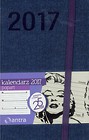 Kalendarz 2017 A6 PopArt Granatowy ANTRA