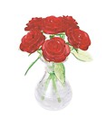 Crystal Puzzle Róże czerwone w wazonie BARD