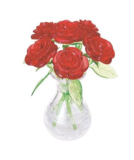 Crystal Puzzle Róże czerwone w wazonie BARD