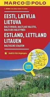 Mapa ZOOM System. Estonia, Łotwa, Litwa 1:800 000