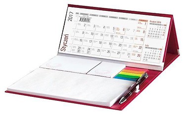 Kalendarz 2017 Biurkowy Stojący z długopisem