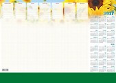 Kalendarz 2017 BIUWAR mały z listwą PCV Słonecznik